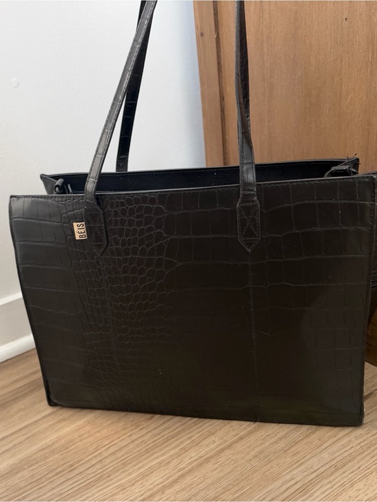 BEIS Handbags - BEIS Work Tote in Black Croc